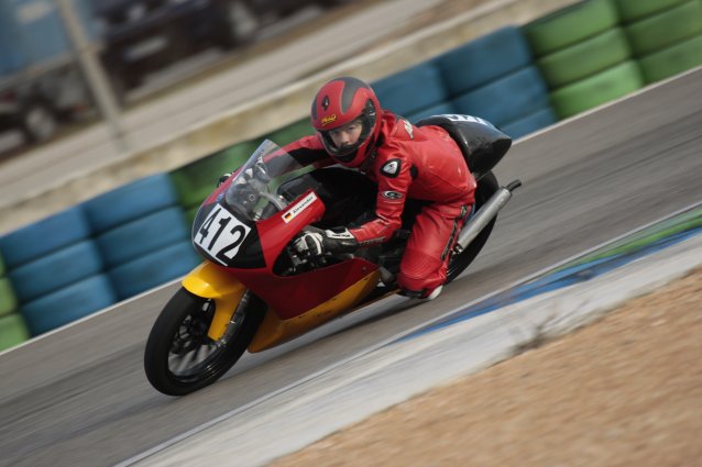 Alexander Knaf auf Honda RS 125 in Calafat Spanien Alexander Knaf auf Honda RS 125 in Calafat Spanien