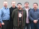 Der wiedergew�hlte Jugendleiter Dirk Antkowiak mit seinen Vertretern Carmelo Chil� und Manfred Schmidt